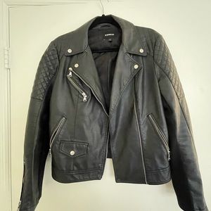 Black vegan leather jacket